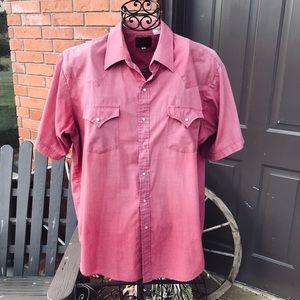 Plains Western Wear Casual Mens Snap Up Shirt